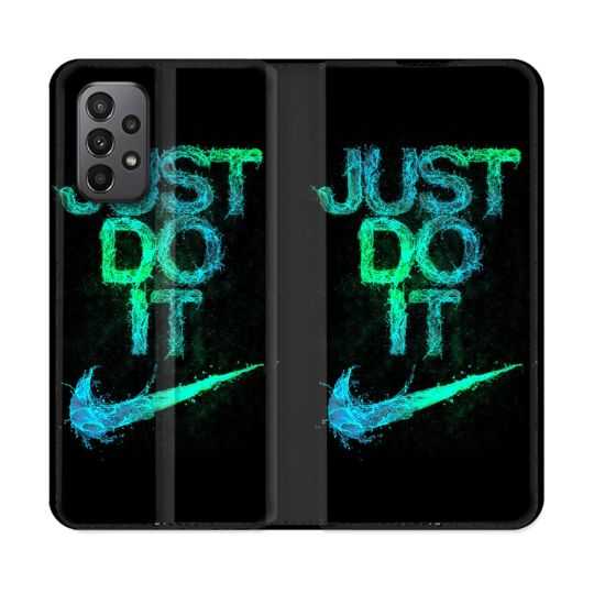 Housse cuir portefeuille Pour Samsung Galaxy A23 5G Nike Just Do It