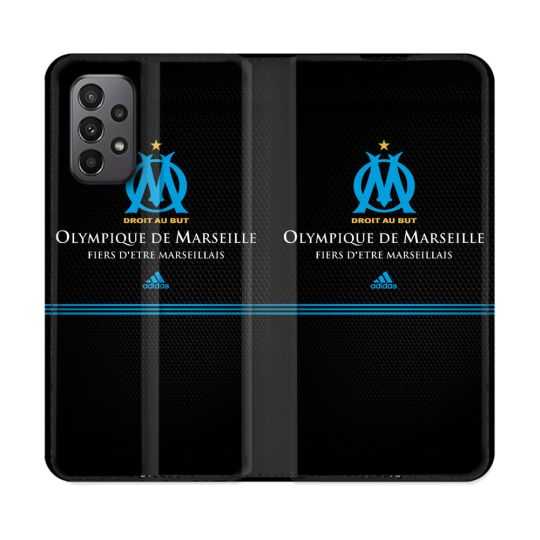 Housse cuir portefeuille Pour Samsung Galaxy A23 5G Olympique Marseille OM Fier etre Marseillais