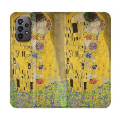 Housse cuir portefeuille Pour Samsung Galaxy A23 5G Peinture Le Baiser