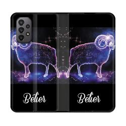 Housse cuir portefeuille Pour Samsung Galaxy A23 5G Signe Zodiaque 2 Bélier