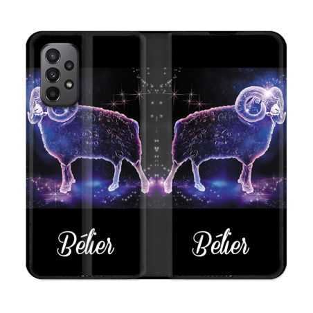 Housse cuir portefeuille Pour Samsung Galaxy A23 5G Signe Zodiaque 2 Bélier