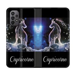 Housse cuir portefeuille Pour Samsung Galaxy A23 5G Signe Zodiaque 2 Capricorne