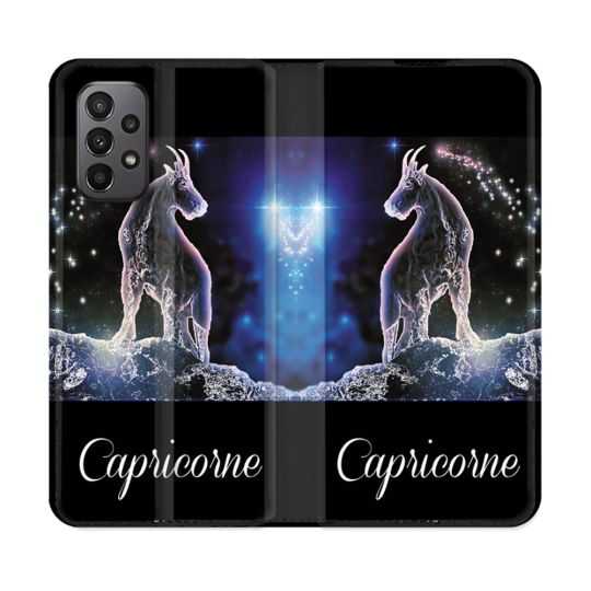 Housse cuir portefeuille Pour Samsung Galaxy A23 5G Signe Zodiaque 2 Capricorne