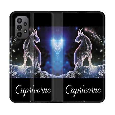 Housse cuir portefeuille Pour Samsung Galaxy A23 5G Signe Zodiaque 2 Capricorne