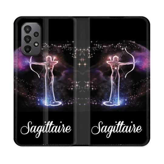 Housse cuir portefeuille Pour Samsung Galaxy A23 5G Signe Zodiaque 2 Sagittaire