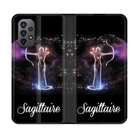 Housse cuir portefeuille Pour Samsung Galaxy A23 5G Signe Zodiaque 2 Sagittaire