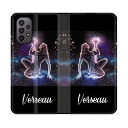 Housse cuir portefeuille Pour Samsung Galaxy A23 5G Signe Zodiaque 2 Verseau