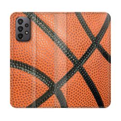 Housse cuir portefeuille Pour Samsung Galaxy A23 5G Sport Ballon Basket