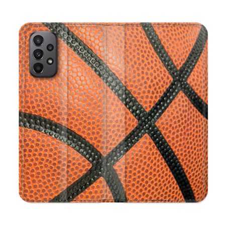 Housse cuir portefeuille Pour Samsung Galaxy A23 5G Sport Ballon Basket