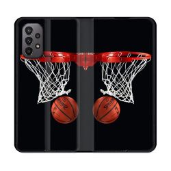 Housse cuir portefeuille Pour Samsung Galaxy A23 5G Sport Basket Panier