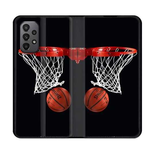 Housse cuir portefeuille Pour Samsung Galaxy A23 5G Sport Basket Panier