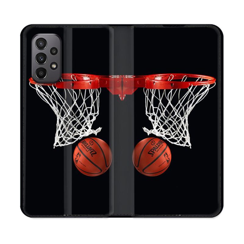 Housse cuir portefeuille Pour Samsung Galaxy A23 5G Sport Basket Panier
