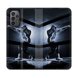 Housse cuir portefeuille Pour Samsung Galaxy A23 5G Sport Boxe Poing