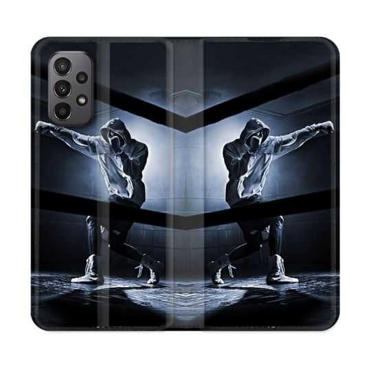 Housse cuir portefeuille Pour Samsung Galaxy A23 5G Sport Boxe Poing