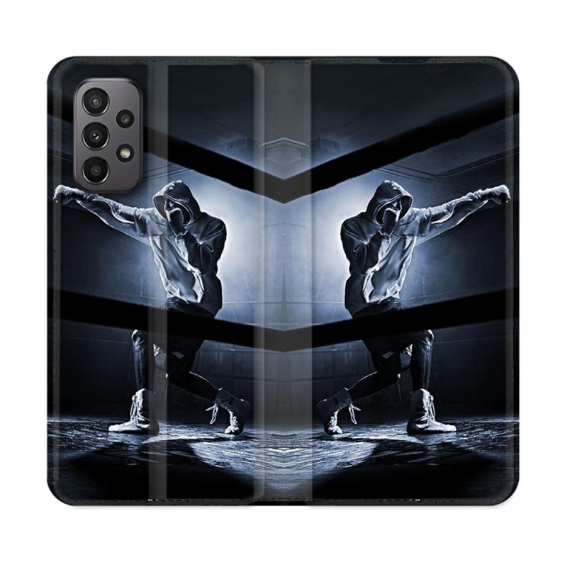 Housse cuir portefeuille Pour Samsung Galaxy A23 5G Sport Boxe Poing
