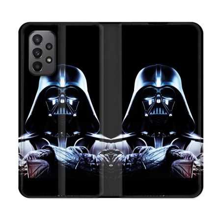 Housse cuir portefeuille Pour Samsung Galaxy A23 5G Star Wars - Dark Vador Noir