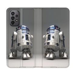 Housse cuir portefeuille Pour Samsung Galaxy A23 5G Star Wars - R2D2
