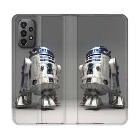 Housse cuir portefeuille Pour Samsung Galaxy A23 5G Star Wars - R2D2