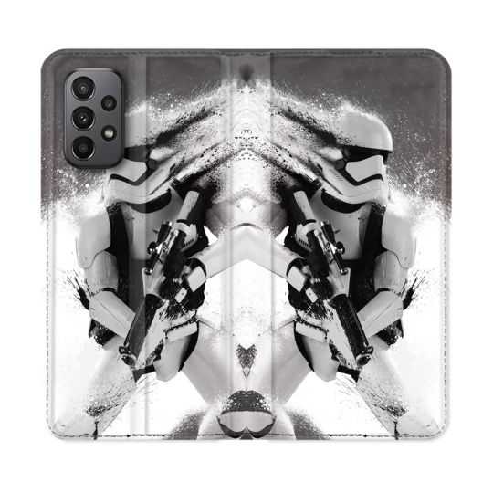 Housse cuir portefeuille Pour Samsung Galaxy A23 5G Star Wars - Trooper