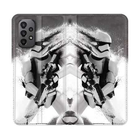 Housse cuir portefeuille Pour Samsung Galaxy A23 5G Star Wars - Trooper
