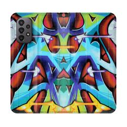 Housse cuir portefeuille Pour Samsung Galaxy A23 5G Street Art Graf Color