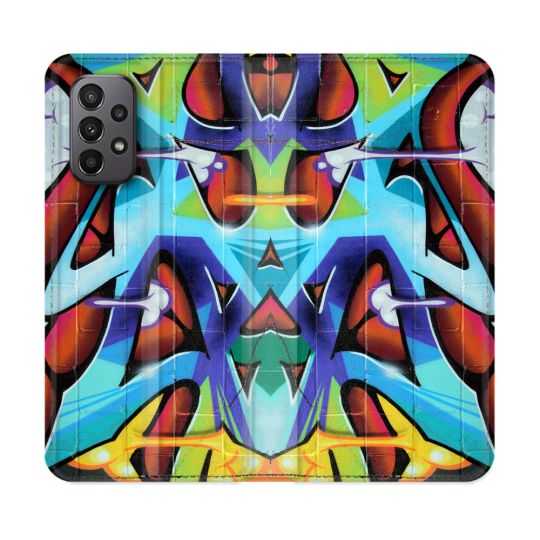 Housse cuir portefeuille Pour Samsung Galaxy A23 5G Street Art Graf Color