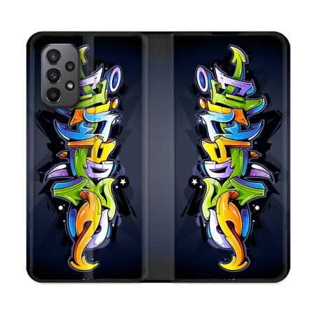 Housse cuir portefeuille Pour Samsung Galaxy A23 5G Street Art Graffiti