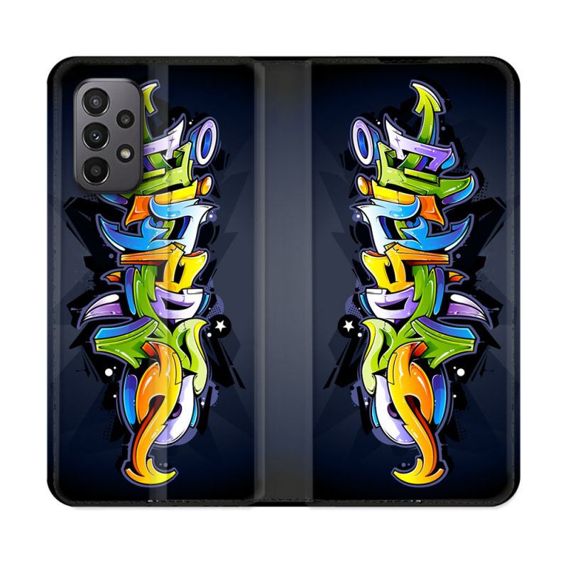Housse cuir portefeuille Pour Samsung Galaxy A23 5G Street Art Graffiti