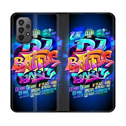 Housse cuir portefeuille Pour Samsung Galaxy A23 5G Street Art Rap