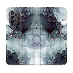 Housse cuir portefeuille Pour Samsung Galaxy A23 5G Texture Marbre Gris