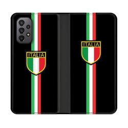 Housse cuir portefeuille Pour Samsung Galaxy A23 5G Voyage Italie 3 Noir
