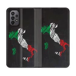 Housse cuir portefeuille Pour Samsung Galaxy A23 5G Voyage Italie Botte