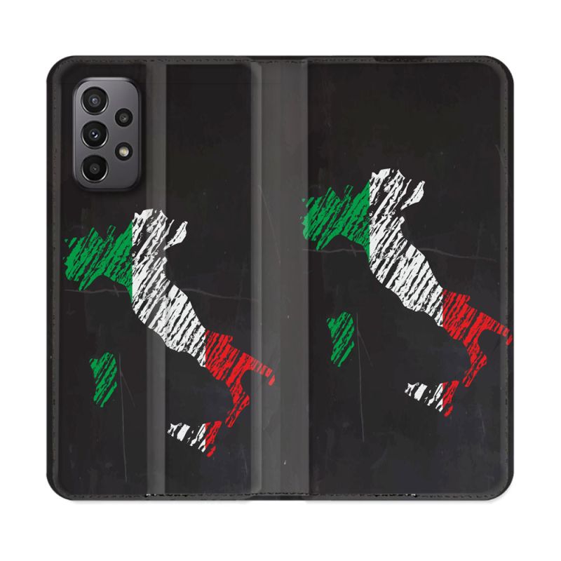 Housse cuir portefeuille Pour Samsung Galaxy A23 5G Voyage Italie Botte