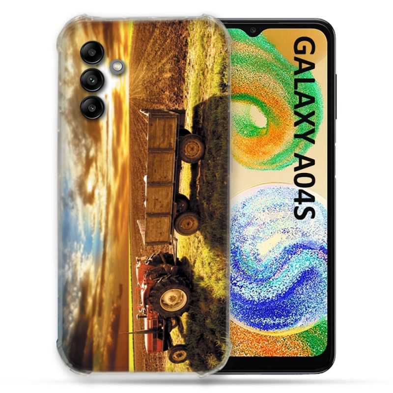 Coque Pour Samsung Galaxy A04S Agriculture Tracteur Color