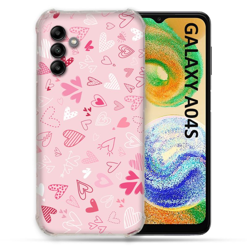 Coque Pour Samsung Galaxy A04S Amour Ptis Coeurs