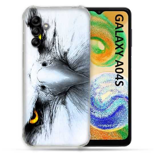 Coque Pour Samsung Galaxy A04S Animal Aigle Royal Blanc