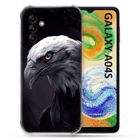 Coque Pour Samsung Galaxy A04S Animal Aigle Royal Noir