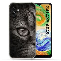 Coque Pour Samsung Galaxy A04S Animal Chat Gris