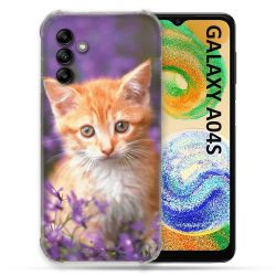 Coque Pour Samsung Galaxy A04S Animal Chat Violet