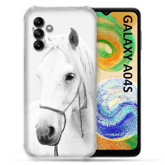 Coque Pour Samsung Galaxy A04S Animal Cheval Cristal