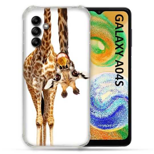 Coque Pour Samsung Galaxy A04S Animal Girafe Blanche