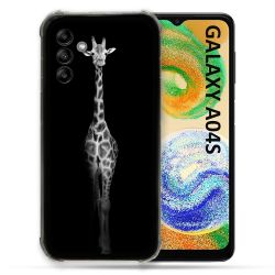 Coque Pour Samsung Galaxy A04S Animal Girafe Noire