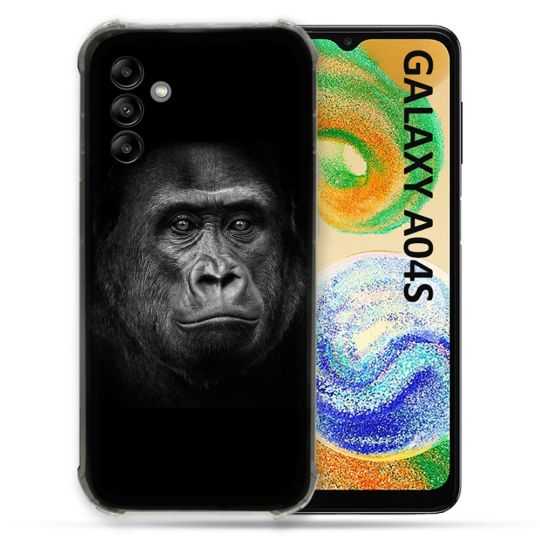 Coque Pour Samsung Galaxy A04S Animal Gorille Noir