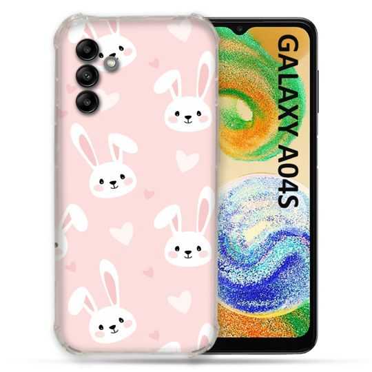 Coque Pour Samsung Galaxy A04S Animal Lapin Rose