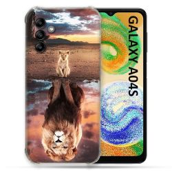 Coque Pour Samsung Galaxy A04S Animal Lion Reflet