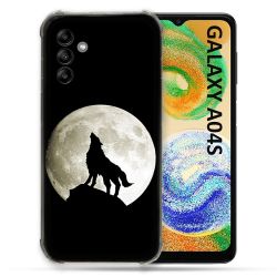 Coque Pour Samsung Galaxy A04S Animal Loup Noir