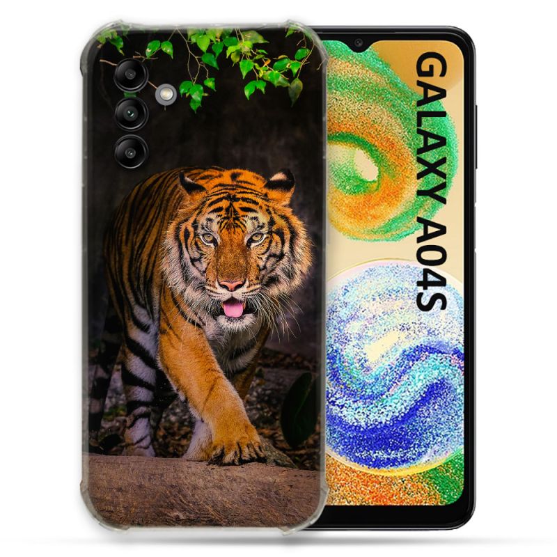 Coque Pour Samsung Galaxy A04S Animal Tigre Jungle