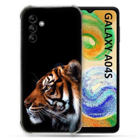 Coque Pour Samsung Galaxy A04S Animal Tigre Noir