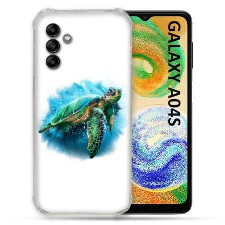Coque Pour Samsung Galaxy A04S Animal Tortue Blanche multicolore