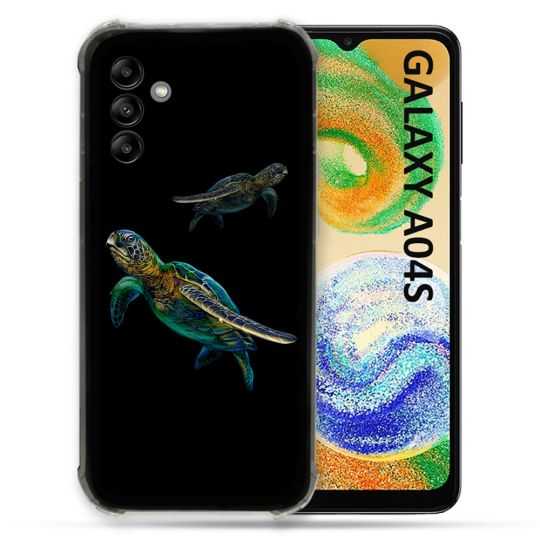 Coque Pour Samsung Galaxy A04S Animal Tortue Noire multicolore